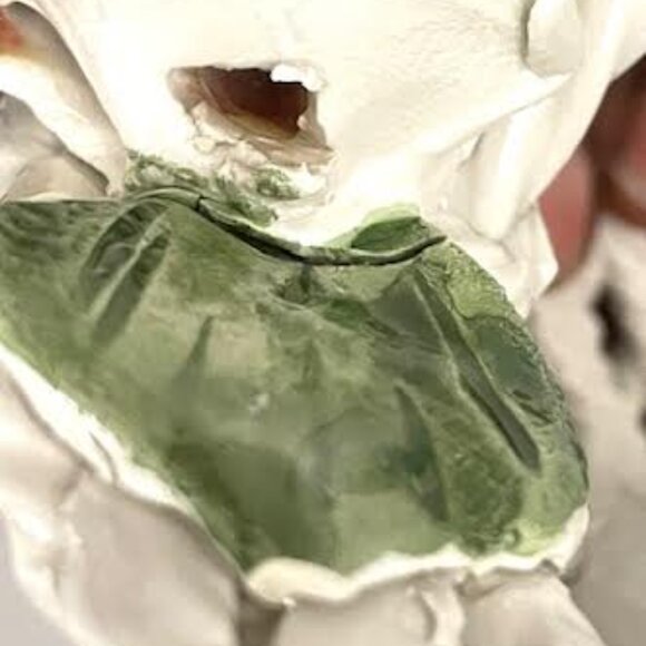 Beautiful Italian Capodimonte Style Vintage Hand Painted Basket Floral Embossed - Picture 7 of 9